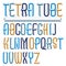 Vector trendy modern capital, uppercase alphabet letters collect