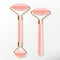 Vector Trendy Natural Rose Quartz Crystal Roll on Face Massager