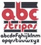 Vector trendy vintage lowercase English alphabet letters, abc collection. Funky rounded bold font, typescript can be used in art