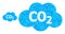 Vector Triangle Filled Carbon Dioxide Cloud Icon