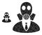 Vector Triangle Filled Gasmask Boss Icon
