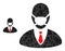 Vector Triangle Filled Manager Mask Icon