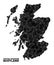 Vector Triangle Filled Scotland Map