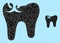 Vector Triangle Filled Tooth Caries Icon