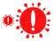 Vector Triangle Filled Virus Exclamation Icon