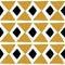 Vector tribal pattern with diamond triangle abstract geometric in yellow and black. Good for your textile fashion wrapping and