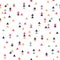 Vector tribal seamless geometric pattern with triangles