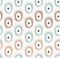 Vector tribal seamless pattern with abstract feathers and circles.