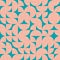 Vector truchet geometric terrazzo circles seamless pattern background. Pink blue backdrop with random tiled circular