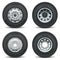 Vector truck tire icons