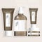 Vector Tube / Bottle / Jar Packaging for Healthcare Haircare Skincare Toiletries Products