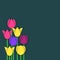 Vector tulips in material design