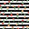 Vector tulips on striped background seamless pattern print