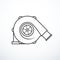 Vector turbocharger isolated. Turbocharger icon