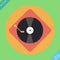 Vector turntable player icon. Flat design