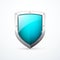 Vector turquoise shield icon