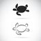 Vector of two turtle design on white background. Easy editable layered vector illustration. Wild Animals. Reptiles. Amphibians