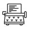 Vector typewriter icon