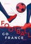 Vector typographic France football poster template