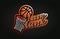 Vector Typography basketball slam dunk sport retro style sticker emblem and template logo design. Funny greetings for clothes,