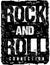 Vector typography rock and roll