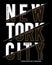 Vector typography varsity new york
