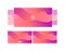 Vector ui background slider template. Modern fluid colorful red to pink gradient shapes isolated on white background. Design