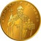 Vector Ukrainian money gold coin hryvnia