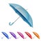 Vector Umbrellas color set