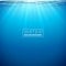 Vector underwater blue ocean background design template. Summer illustration with deep sea scene for banner, flyer