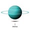 Vector Uranus on background with symbol