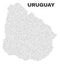 Vector Uruguay Map of Points