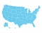 Vector usa map america icon. United state america country world map illustration