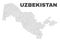 Vector Uzbekistan Map of Dots
