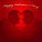 Vector Valentine background with heart and couple profile