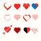 Vector Valentine Day Love Shape Variation