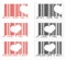 Vector Valentine Love barcodes