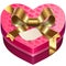 Vector valentine\'s day candy heart shaped box.