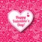 Vector Valentine\'s day lacy paper heart greeting