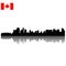 Vector Vancouver silhouette skyline with Canadian