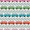 Vector Vans in Pink Green Red and Blue with Flowers on White Background Seamless Repeat Pattern. Background for textiles