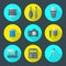 Vector various photography goods icons