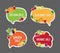 Vector vegetable autumn sale in bubble speech