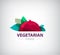 Vector vegetarian restaurant logo, icon