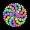 Vector Versicolor Flower Ball Background Abstract Creative Iridescent Design