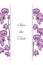 Vector vertical banners with exotic violet orchid flowers. Romantic design for women products.