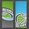 Vector vertical Banners for Rugby game