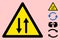 Vector Vertical Exchange Warning Triangle Sign Icon