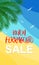 Vector vertical poster Buon Ferragosto Sale italian traditional august holiday