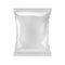 Vector Vertical Sealed Empty Plastic Foil Bag for Package Design with Serrated Edge Close up Isolated on White